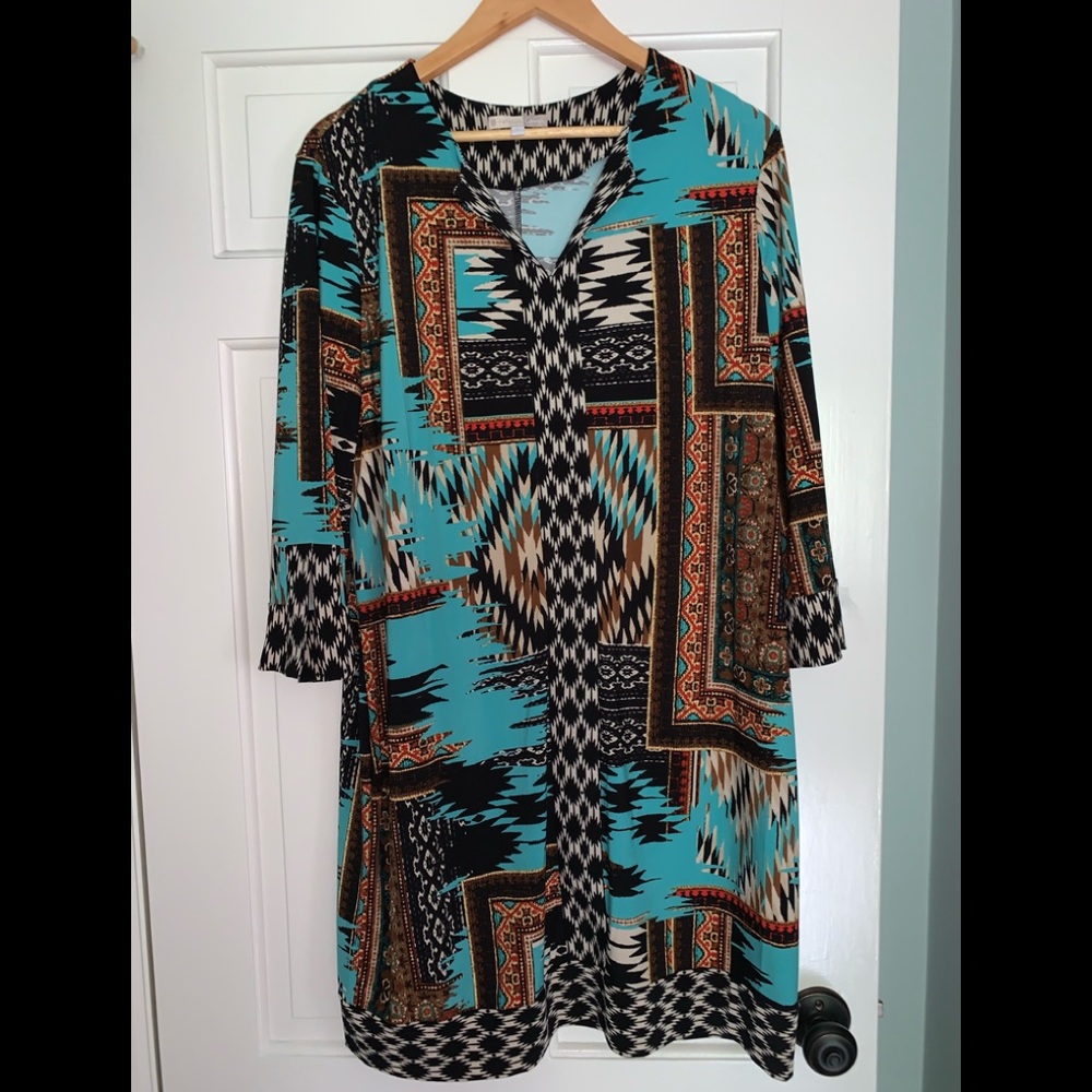 Signature Camryn Dress Aztec or southwest vibes XL